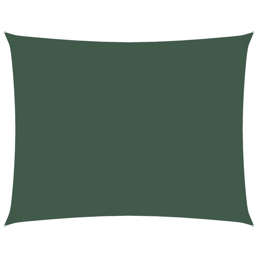 Voile de parasol - accessoire parasol - Tissu de remplacement pour parasol tissu oxford rectangulaire 3x6 m vert foncé - MEUBLE PRO - Image 1