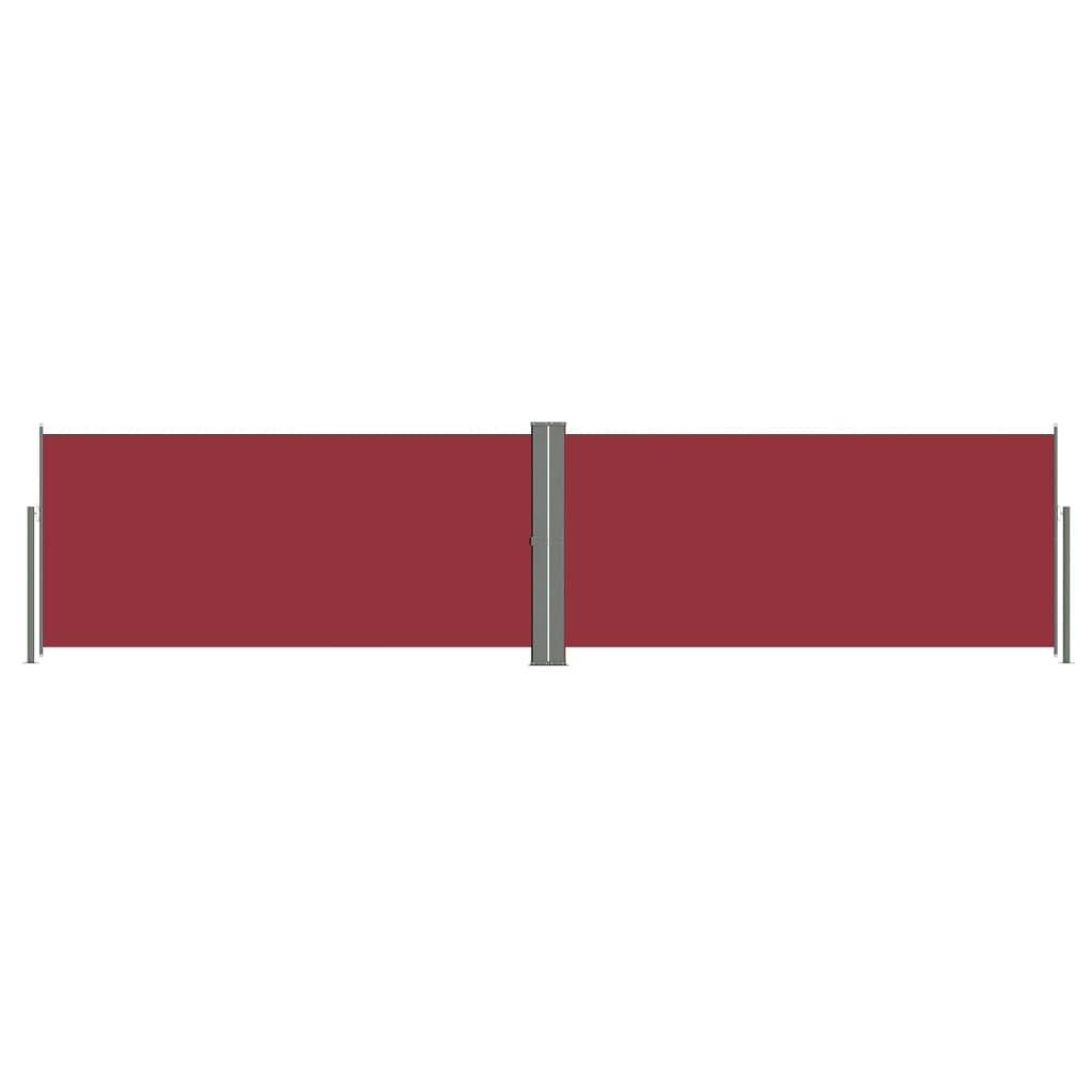 Helloshop26 - Auvent paravent store brise-vue latéral rétractable de patio jardin terrasse balcon protection visuelle écran 140 x 600 cm rouge - Image 1