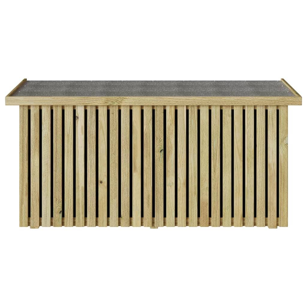 Boîte de Rangement Extérieur Pin Massif Imprégné Anti-UV Grande Capacité pour Outils et Coussins Marron – ComfortXL Outdoor Living - Image 5