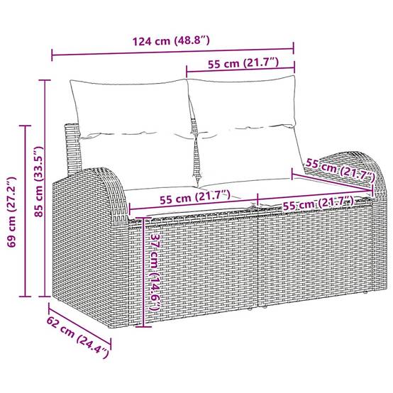 Mobilier Lounge 7 pcs Polyrotin Beige avec Canapés Larges et Rangement pour Terrasse Familiale – ComfortXL Outdoor Living - Image 5