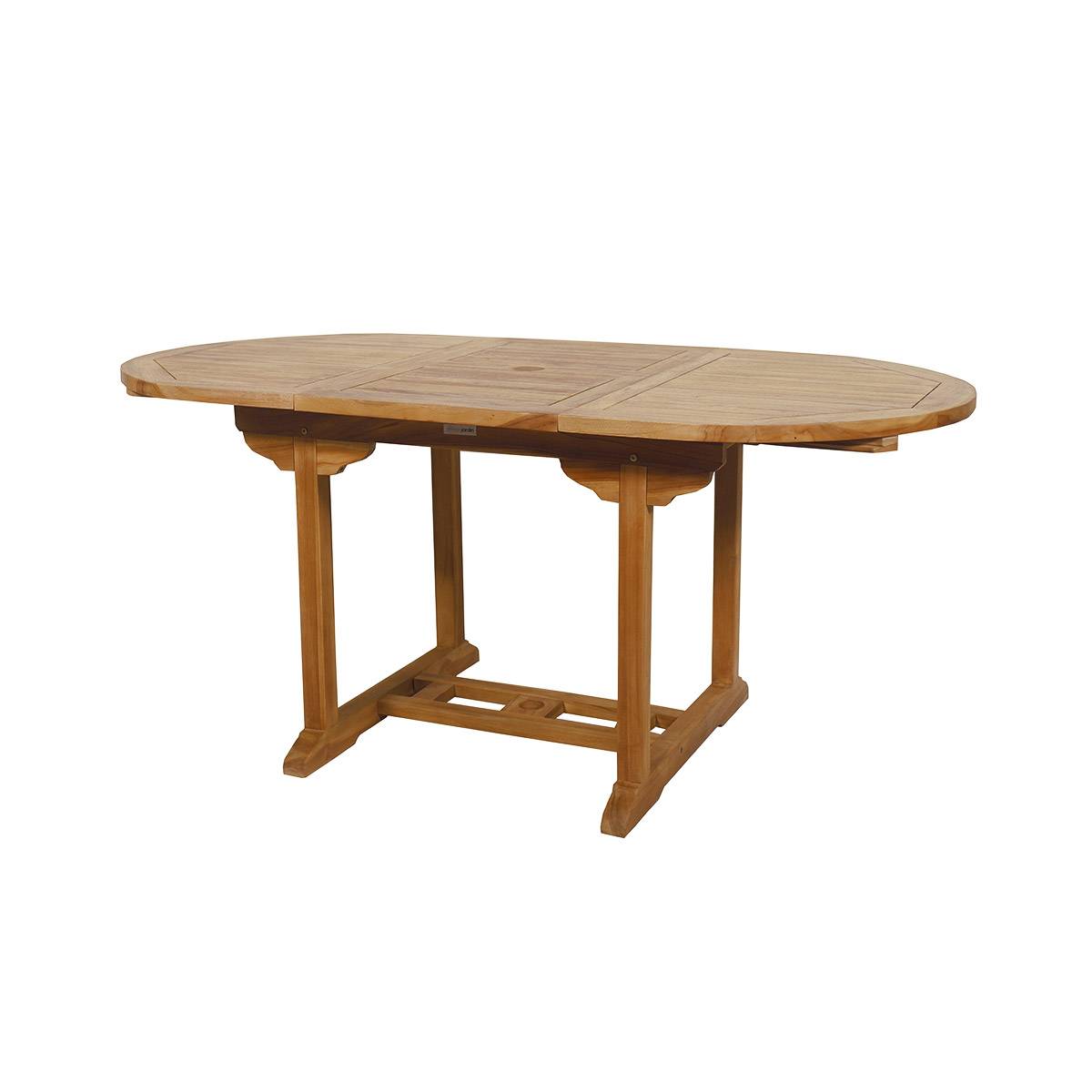 Salon de jardin en teck grade C Lombok : table ronde + 6 chaises - Cémonjardin - Image 3