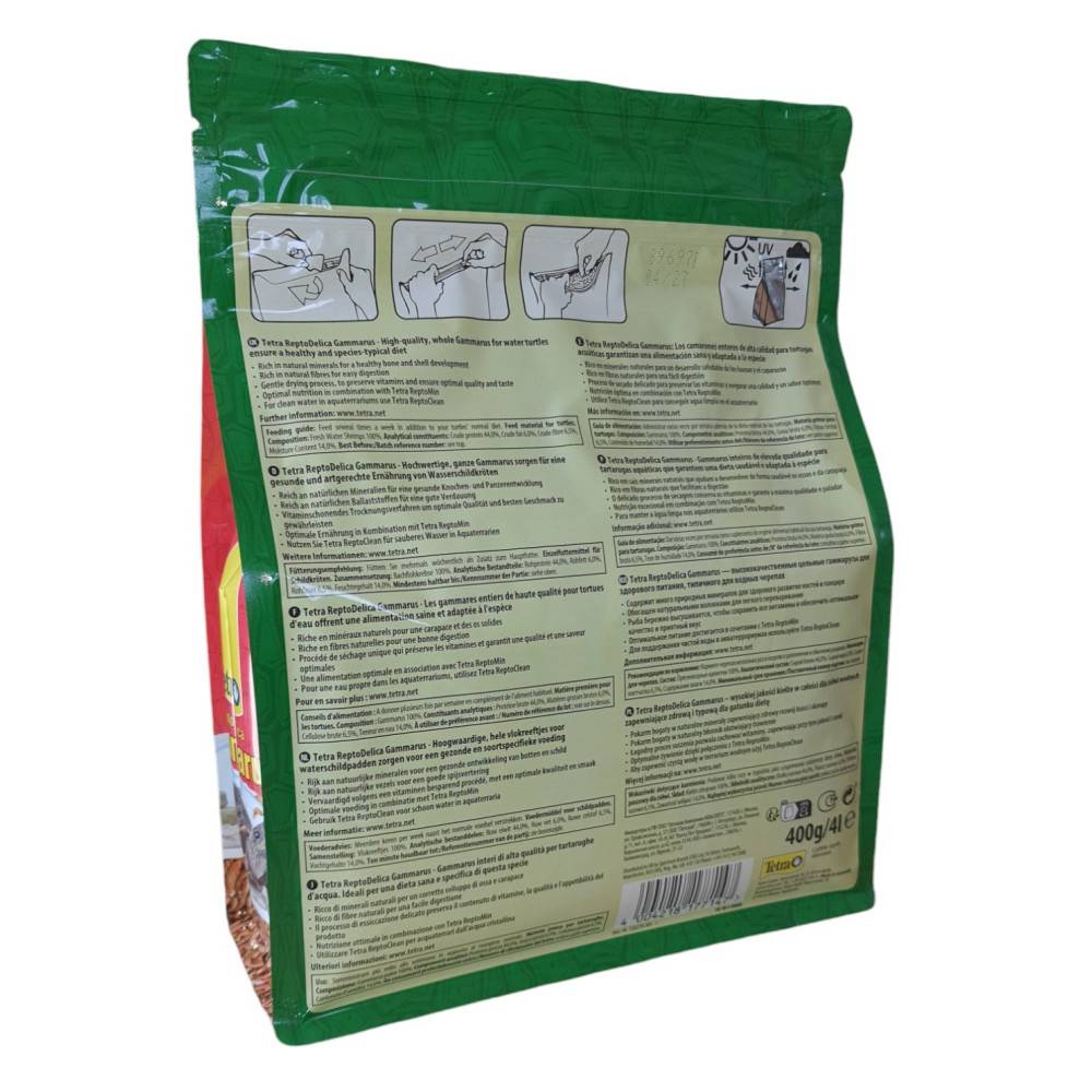 Tetra - Aliment naturel pour tortues d'eau Grammarus de 400g - Image 3