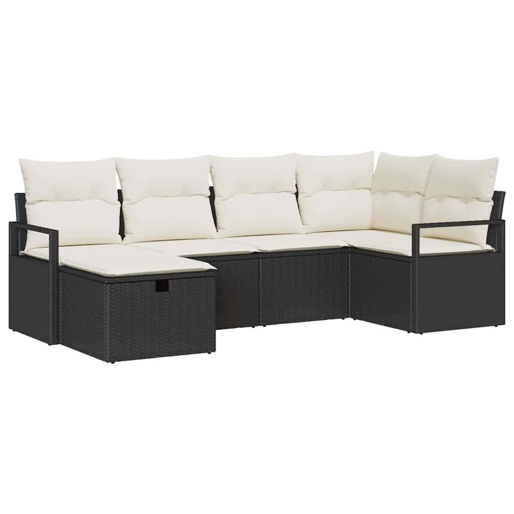 ComfortXL - Salon Bas de Jardin Polyrotin - Modules avec Rangement et Coussins Confortables - Noir et Crème – ComfortXL Outdoor Living - Image 2