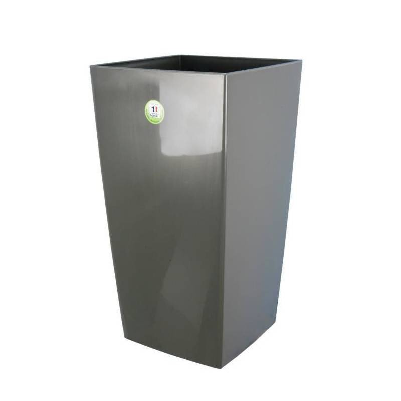 Riviera - Riviera Pot De Fleurs Nuance - Carre - 38 X 38 X H 69 Cm - Gris Paillete - Image 1