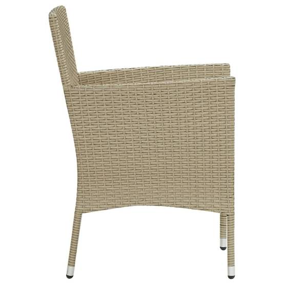 5 pcs Salon de jardin - Salon d'extérieur - Mobilier de jardin Poly rotin Beige - Image 7