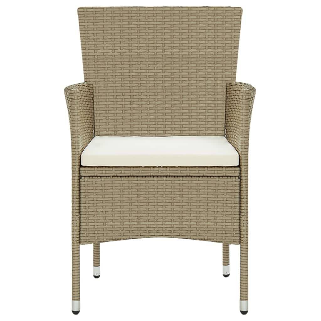 5 pcs Salon de jardin - Salon d'extérieur - Mobilier de jardin Poly rotin Beige - Image 5