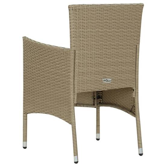 5 pcs Salon de jardin - Salon d'extérieur - Mobilier de jardin Poly rotin Beige - Image 8