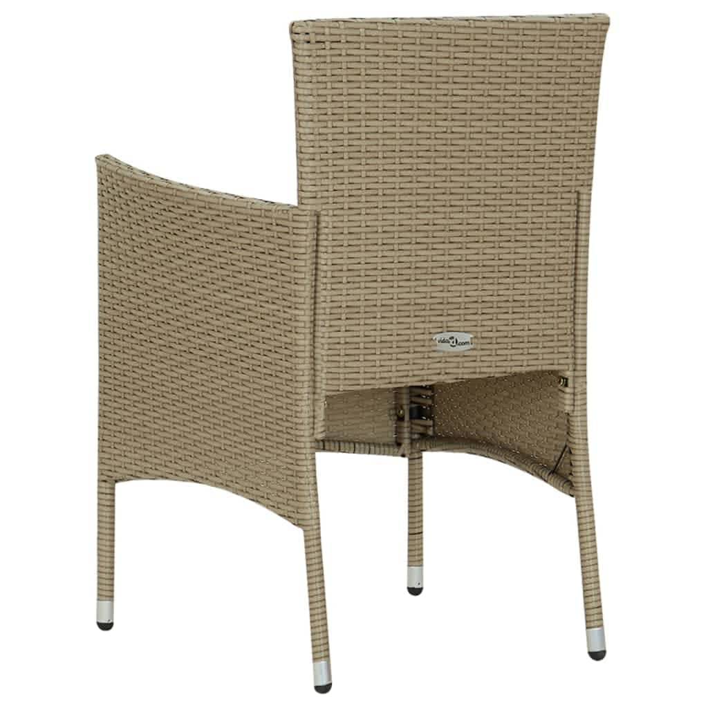 5 pcs Salon de jardin - Salon d'extérieur - Mobilier de jardin Poly rotin Beige - Image 8