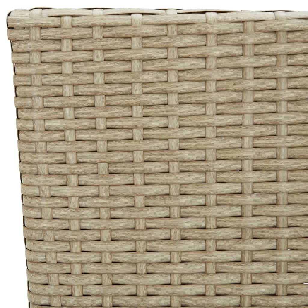 5 pcs Salon de jardin - Salon d'extérieur - Mobilier de jardin Poly rotin Beige - Image 9