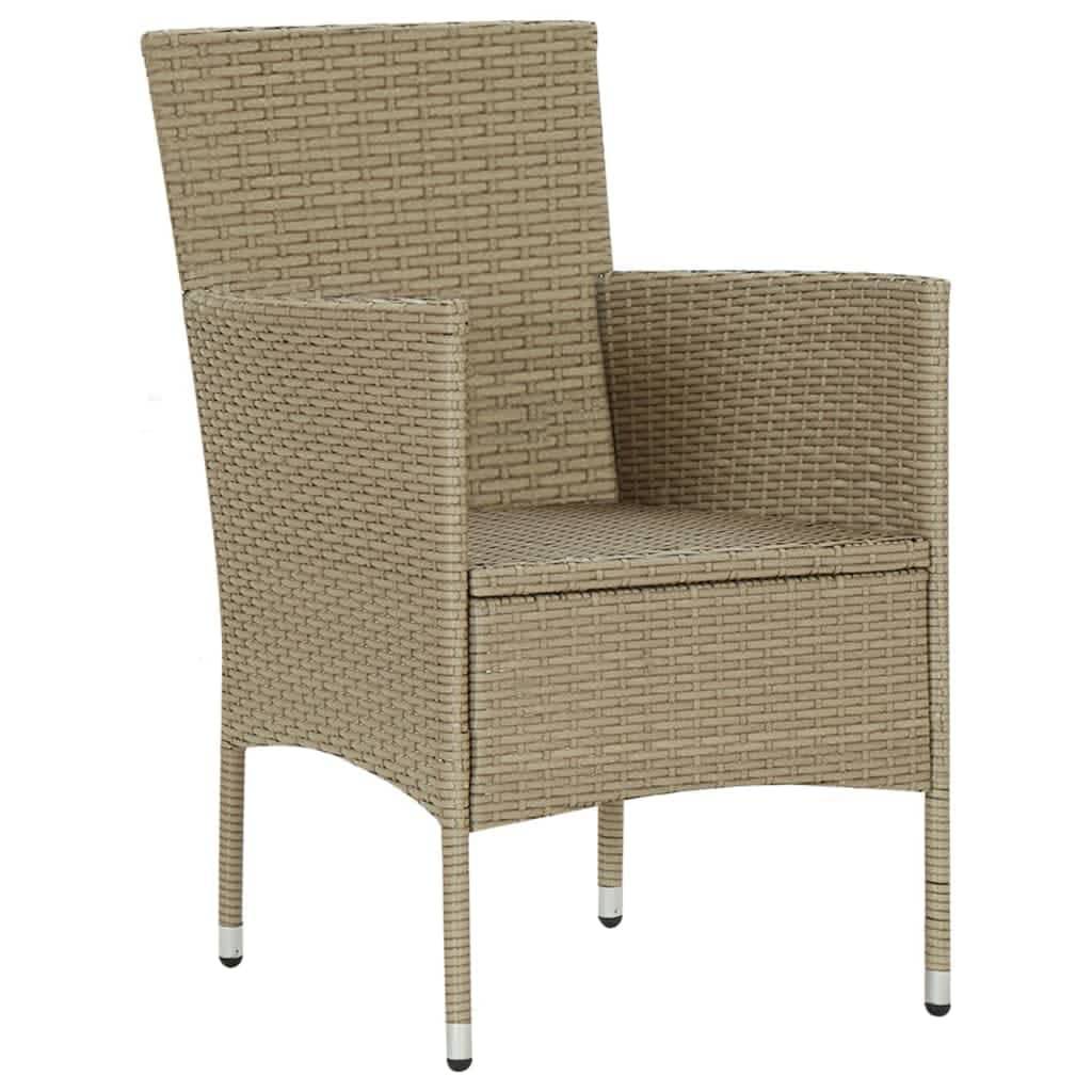 5 pcs Salon de jardin - Salon d'extérieur - Mobilier de jardin Poly rotin Beige - Image 6