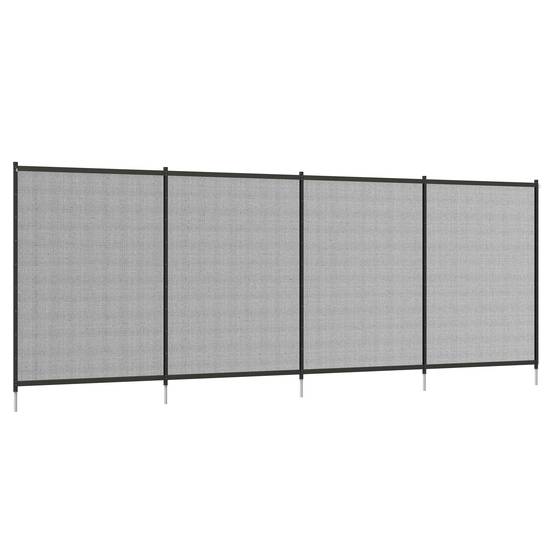 Barrière de sécurité piscine aluminium noir 365 x 2.5 x 126 cm - PANGIVO - Image 1