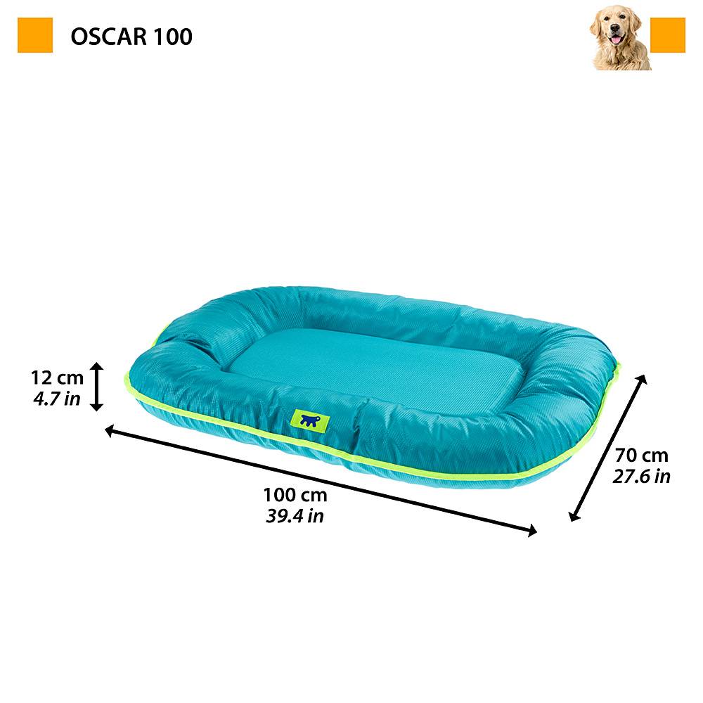 Ferplast - Ferplast Panier Chien Coussin Chien Grande Taille Tissu anti-rayures Lavable à 30°C.Matelas pour chien imperméable 100 x 70 x 12 cm.Bleu - Image 2