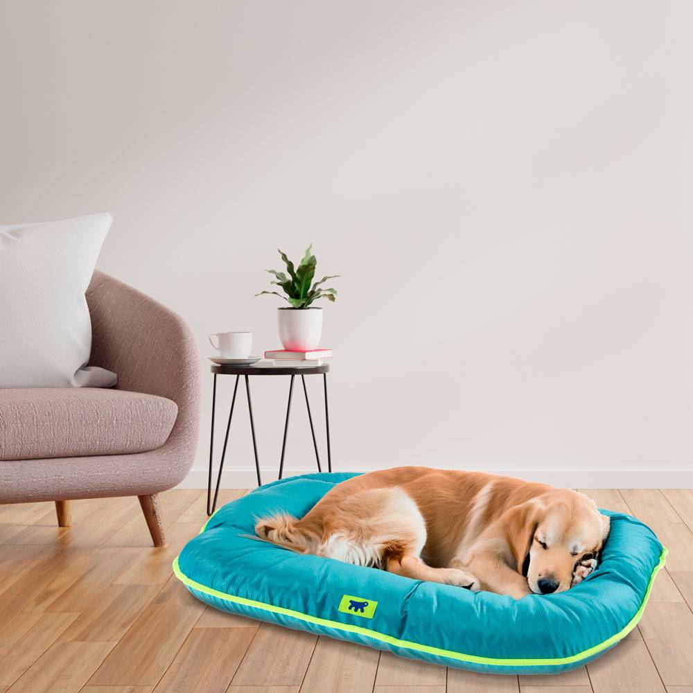 Ferplast - Ferplast Panier Chien Coussin Chien Grande Taille Tissu anti-rayures Lavable à 30°C.Matelas pour chien imperméable 100 x 70 x 12 cm.Bleu - Image 3