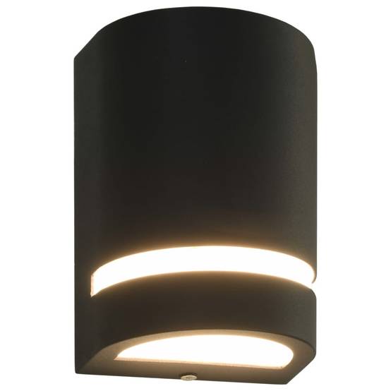 2pcs Appliques murales d'extérieur - Lampes murales d'extérieur 35 W Noir Demi-rond g1 - Image 1