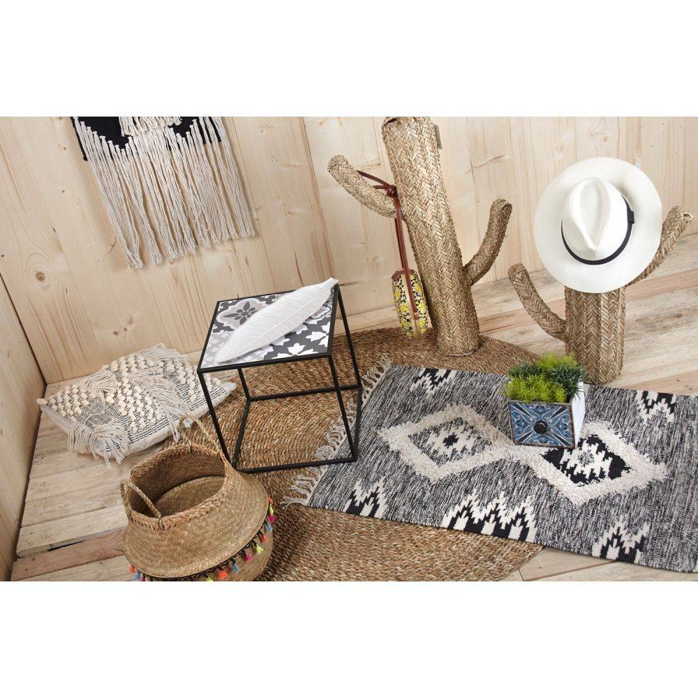 Aubry Gaspard - Tapis motif aztèque en coton 90 x 60 cm - Image 2