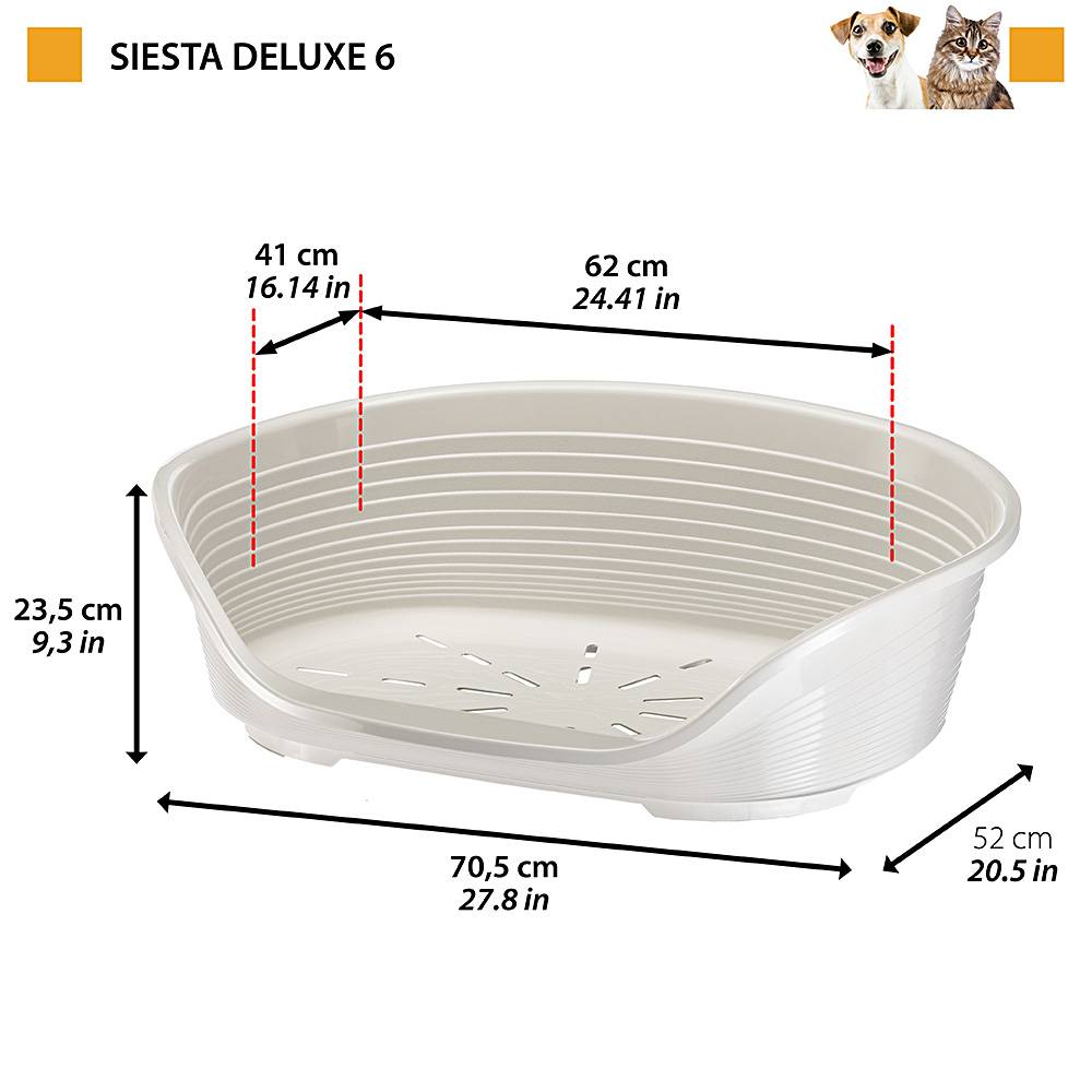 Ferplast - FERPLAST - Panier Chien Panier Chat  - Lit pour Chien en Plastique Medium - 100% Plastique Recyclé - Lit pou Chat Lavable - Respirant  Antidérapant - - Image 2