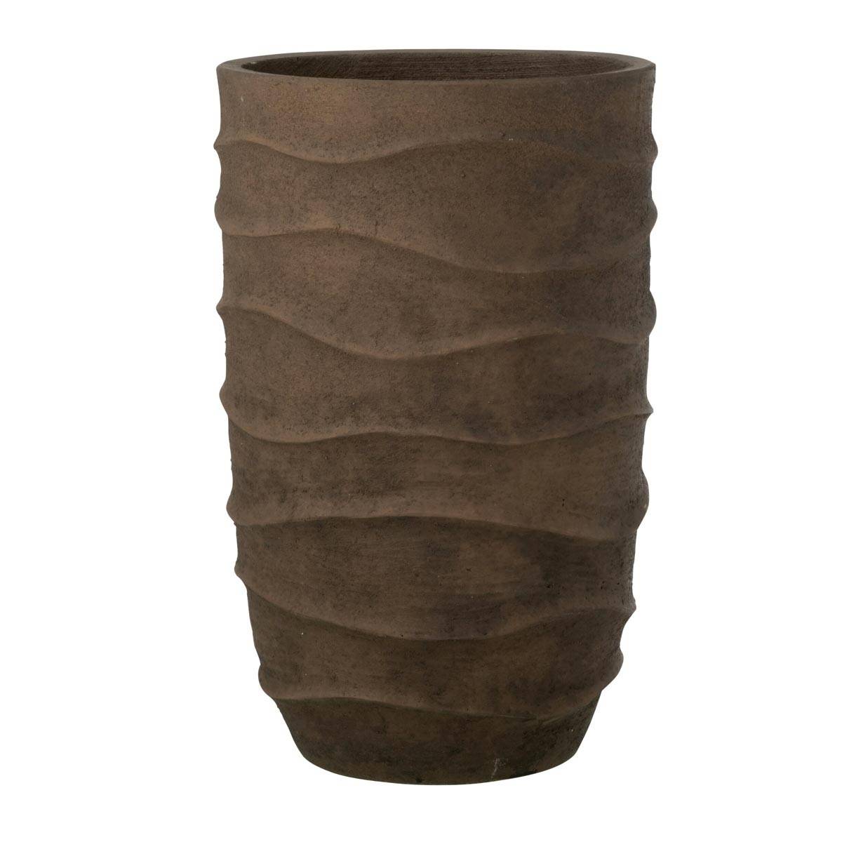 J-Line - Cache-Pot Déco en Ciment "Roca" 53cm Marron - Image 1