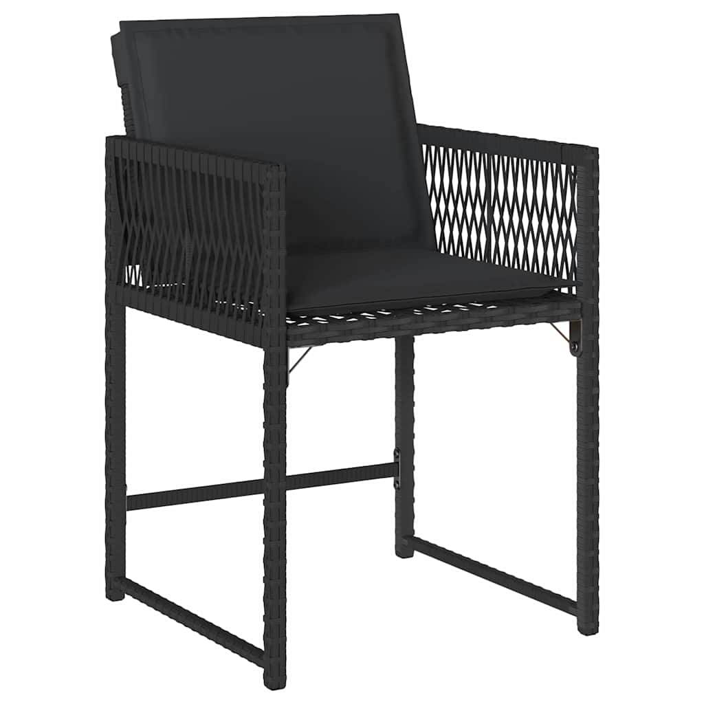 ComfortXL - Table et chaises de jardin pour 4 personnes en polyrotin tressé et verre Noir – ComfortXL Outdoor Living - Image 6
