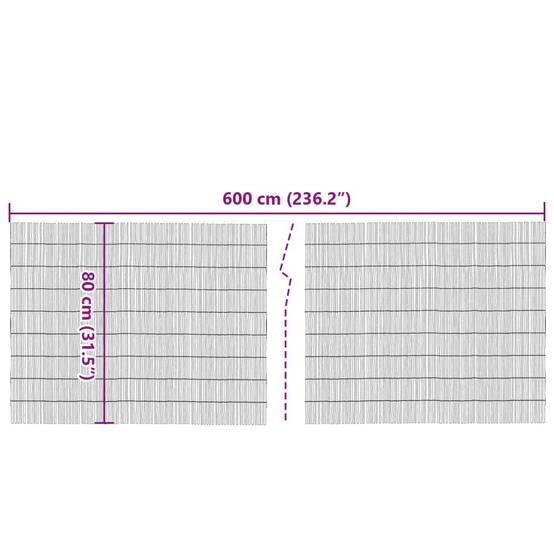 Clôture de jardin - Barrière de jardin 600x80 cm roseau rj539 - Image 5