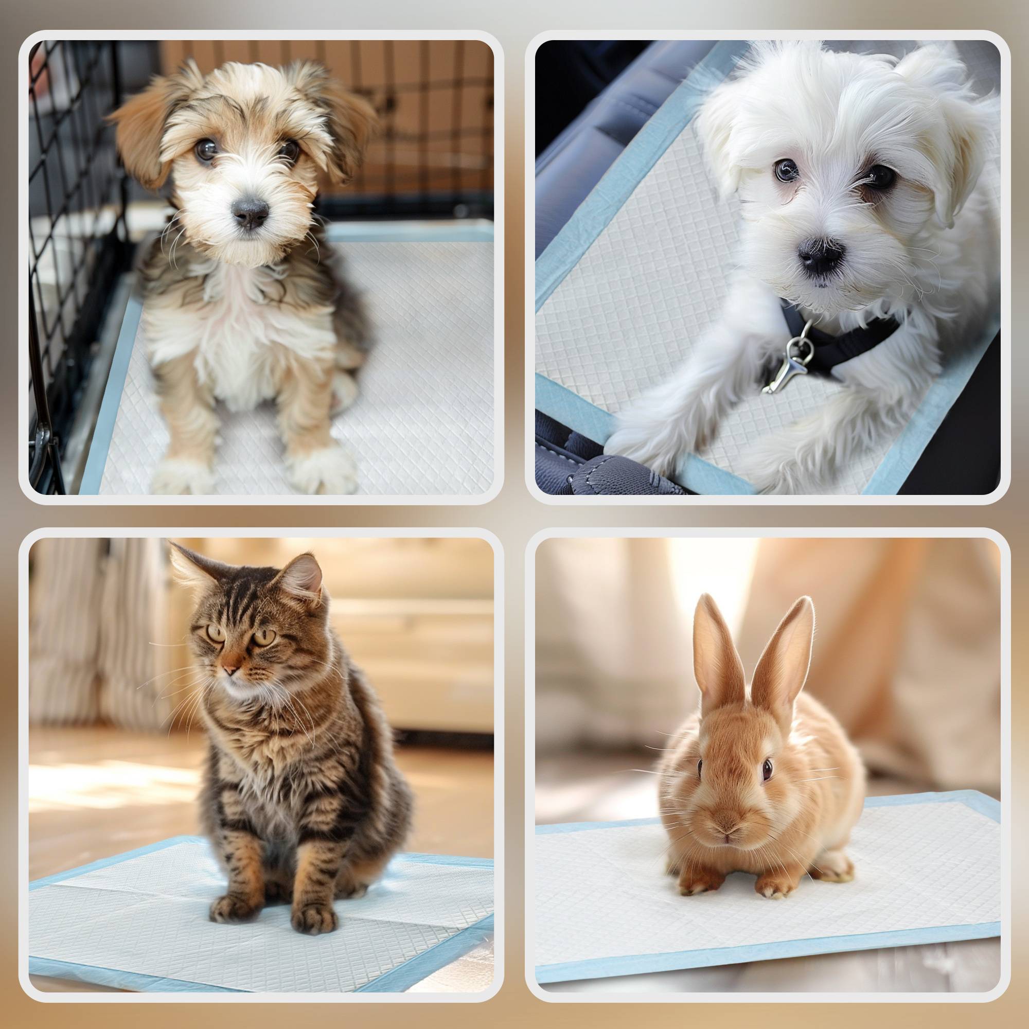 Sans Marque - Lot de 80 tapis d'entraînement pour chien, étanche, 6 couches avec surface à séchage rapide, protection, 60 x 60 cm - Image 9