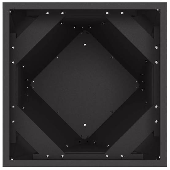 Jardinière rectangulaire design moderne extérieur 40 x 40 x 75 cm finition chic en acier noir - Image 3