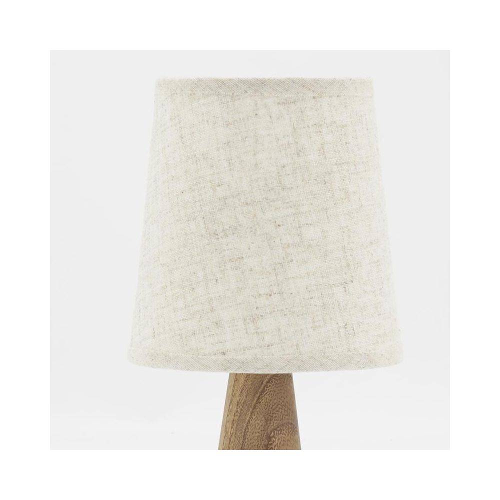 Aubry Gaspard - Mini lampe à pied en paulownia et abat-jour écru - Image 3