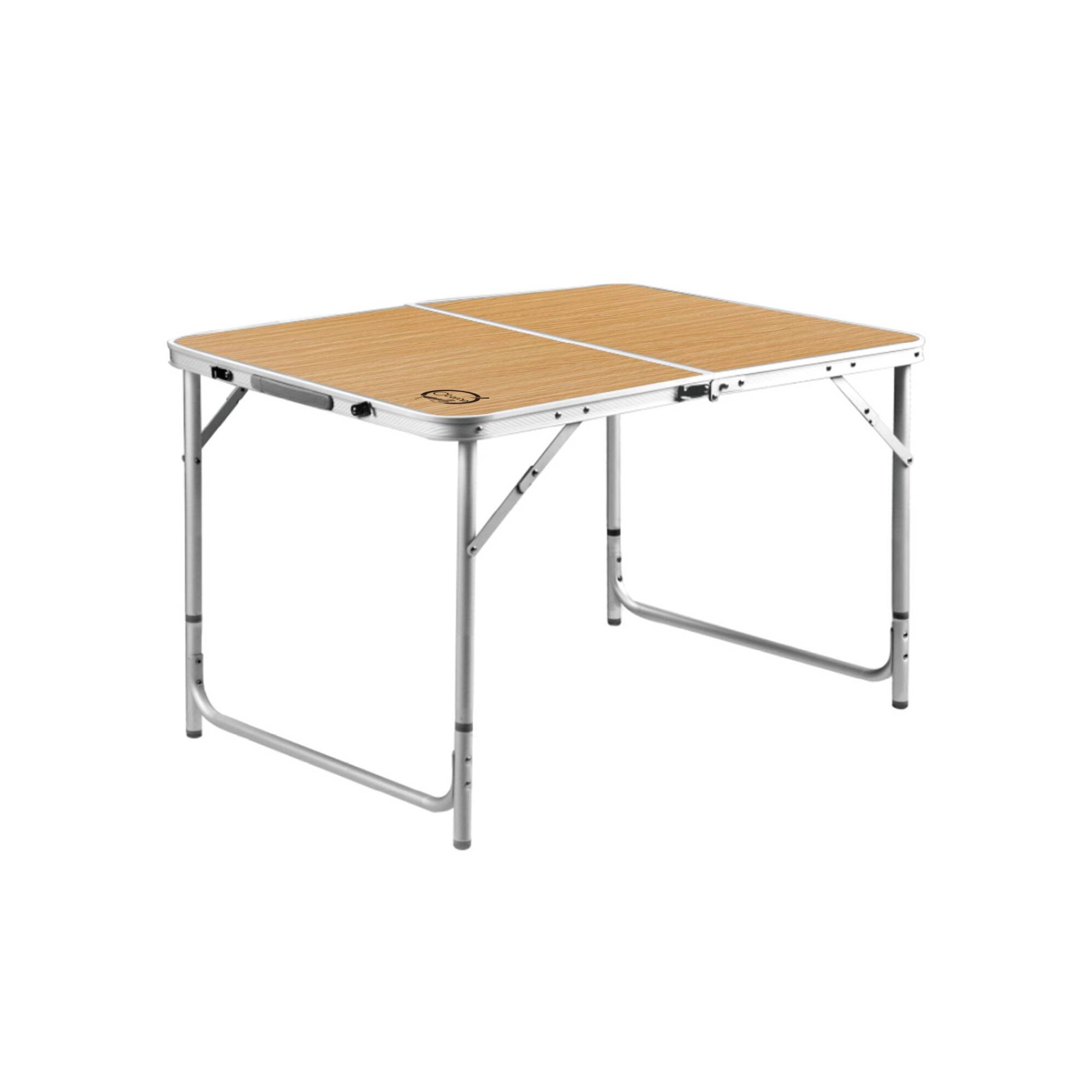 Table de camping pliable 6 places - O'Camp - Forme valise - Dimensions : 120 x 60 x 70 cm - Image 1