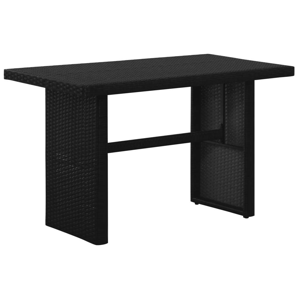 Helloshop26 - Salon de jardin meuble d'extérieur ensemble de mobilier 3 pièces avec coussins résine tressée noir - Image 5