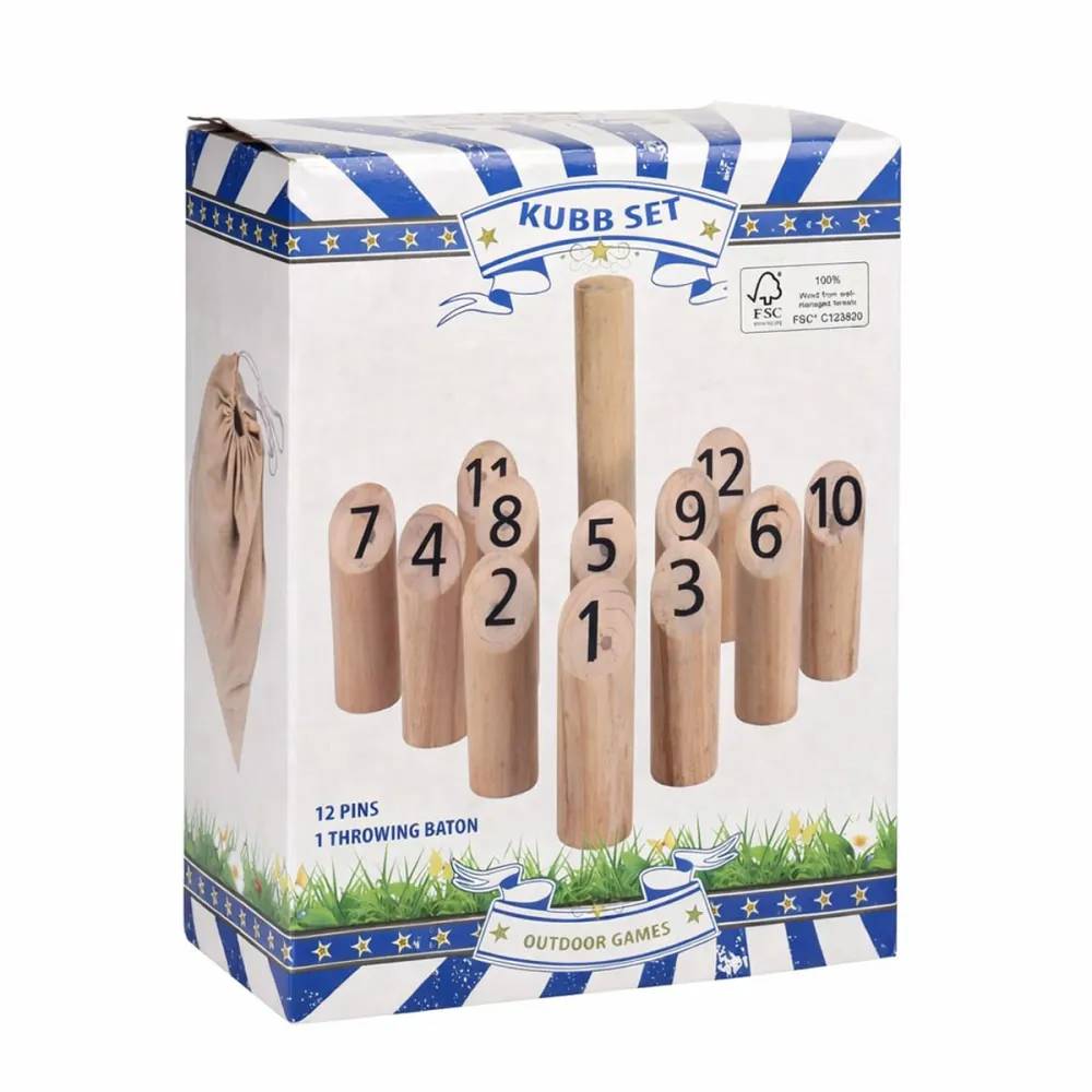 Jeu de Mölkky en Bois - Quilles Numérotées + Sac en Coton - Image 3