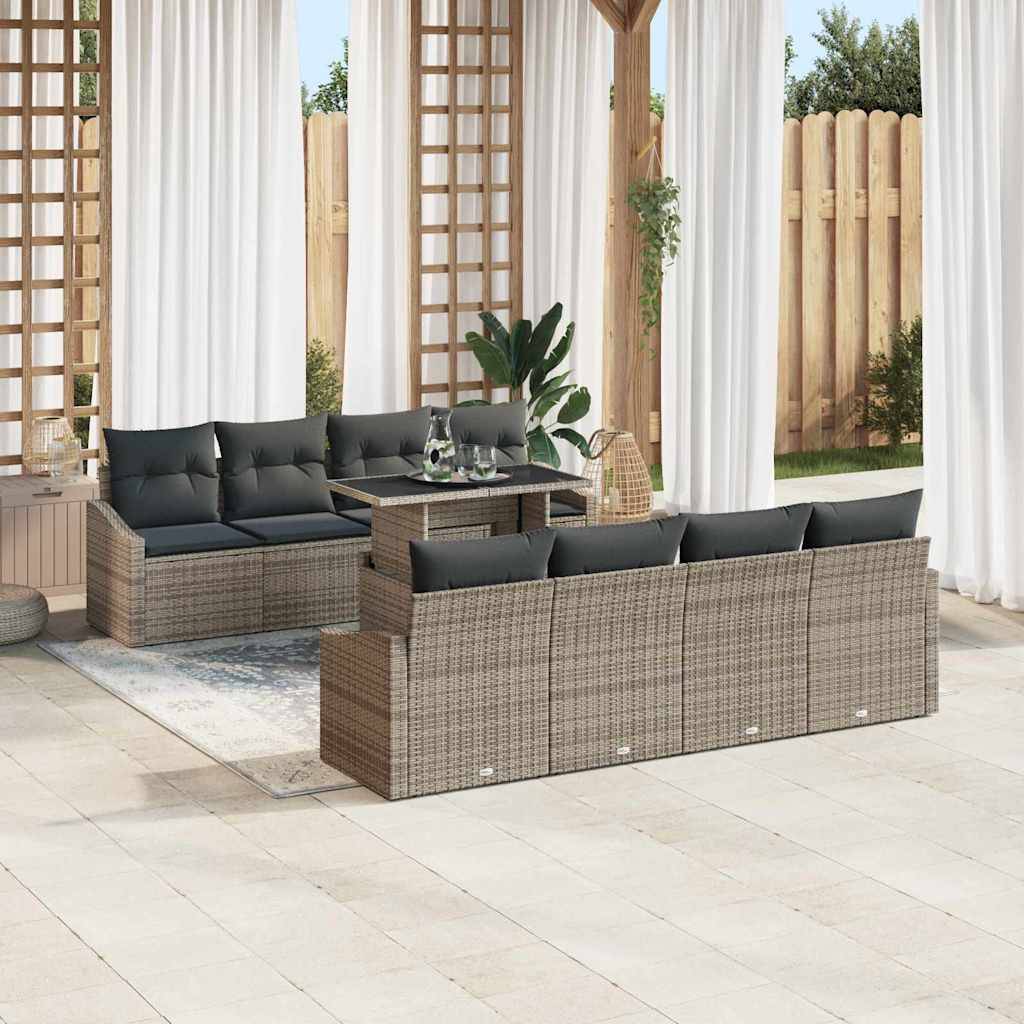 Mobilier de Terrasse avec Canapés 7 Pièces Gris Pratique pour Aménagement Modulable et Stylé – ComfortXL Outdoor Living - Image 3