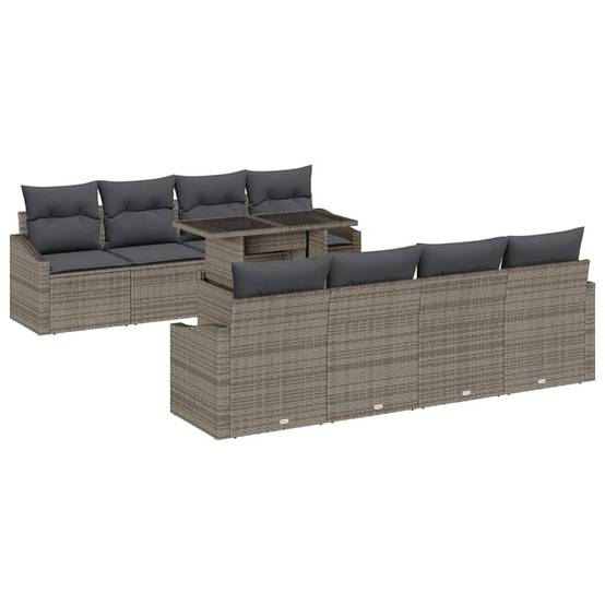 Mobilier de Terrasse avec Canapés 7 Pièces Gris Pratique pour Aménagement Modulable et Stylé – ComfortXL Outdoor Living - Image 2
