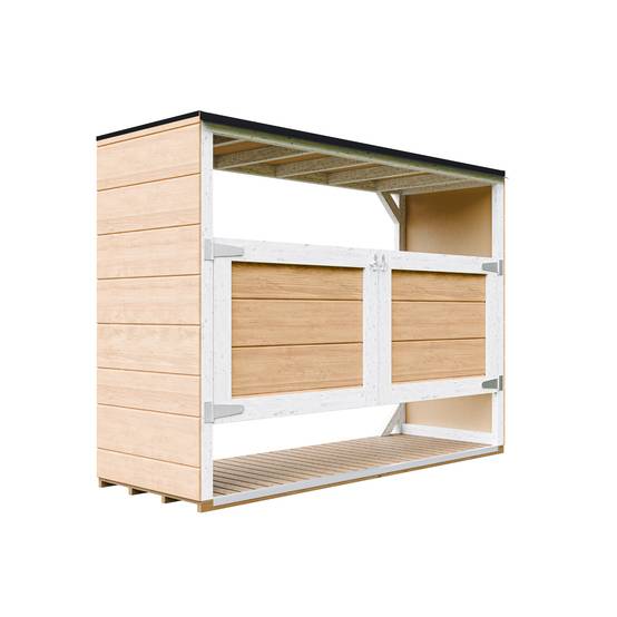 Timbela - Abri de jardin pour poubelles, Cache poubelle extérieur 1,62 m² / 3x240L - Timbela M982A-HARVEST HONEY - Image 2