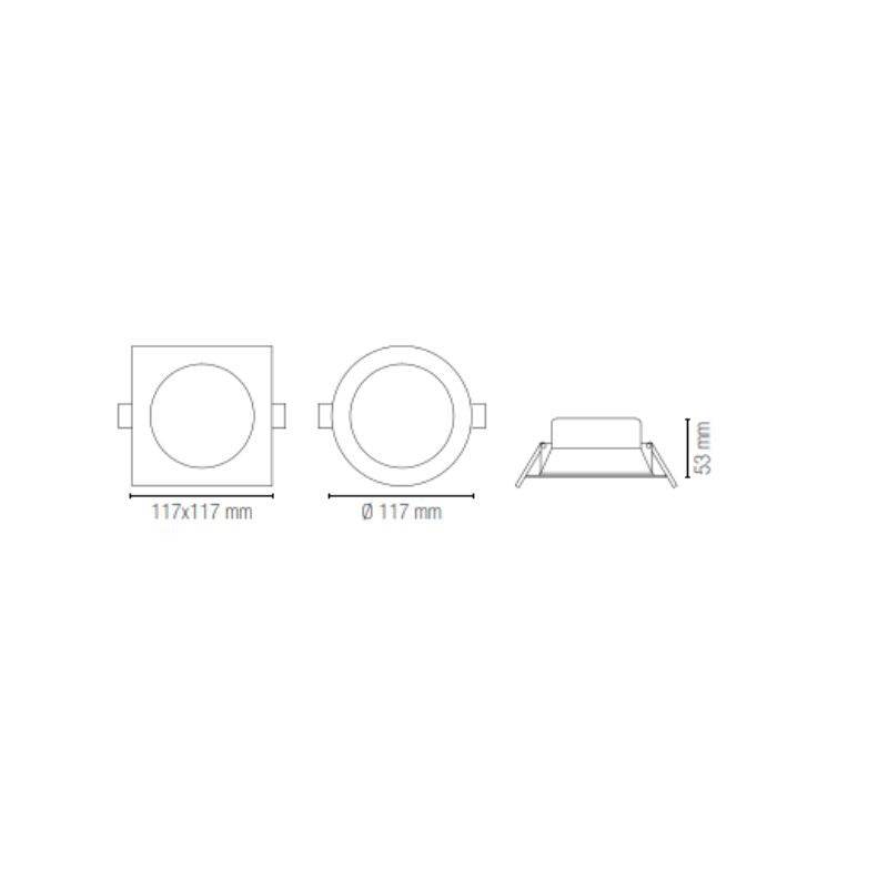 Fan Europe Intec - Spot LED encastré FAN EUROPE INTEC INC-SNIPER-QR120 - Orientable 38° - CCT - 1165lm - 12W Fan europe - Image 2