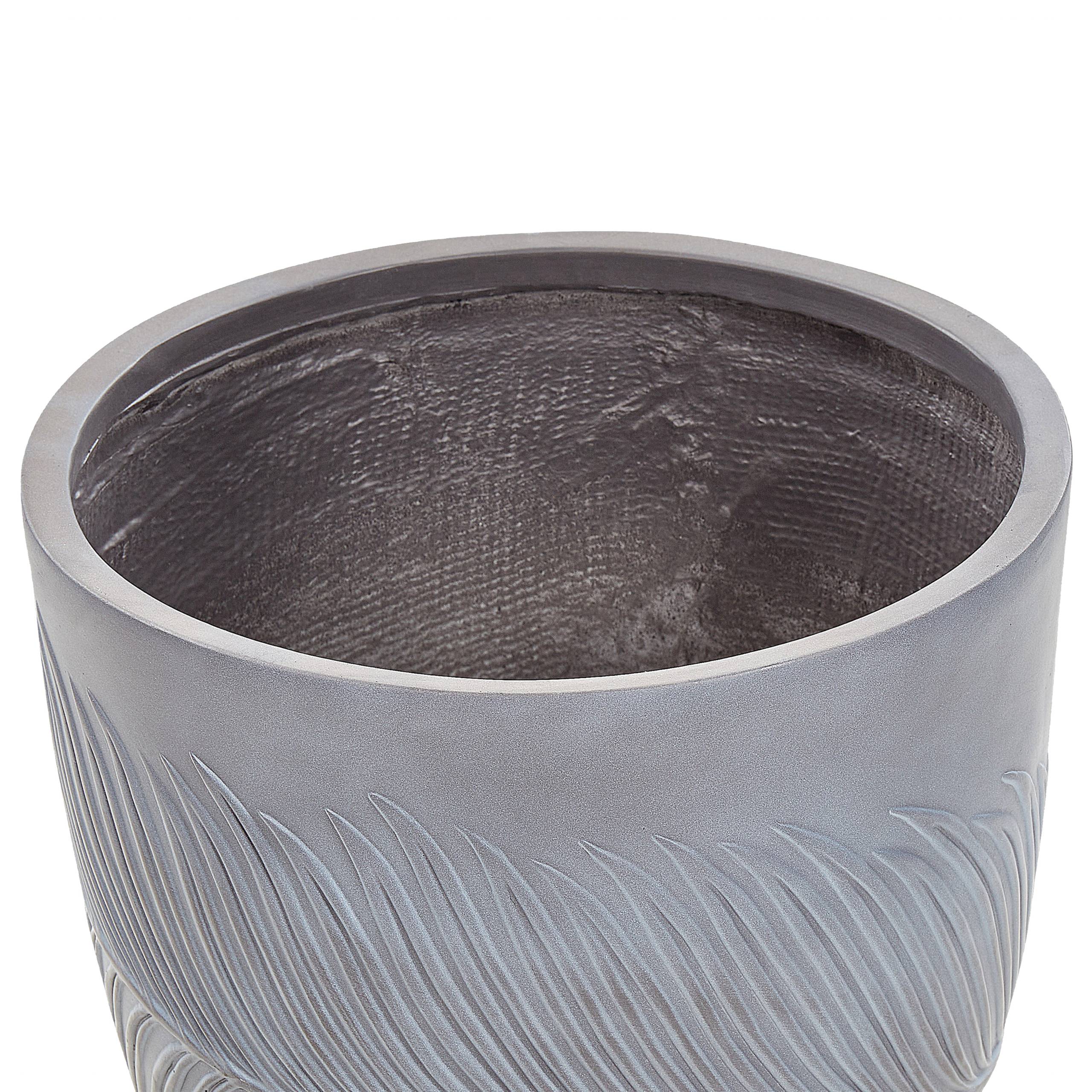 Cache-pot d'extérieur Fibre d'argile Gris FTERO - Beliani - Image 3