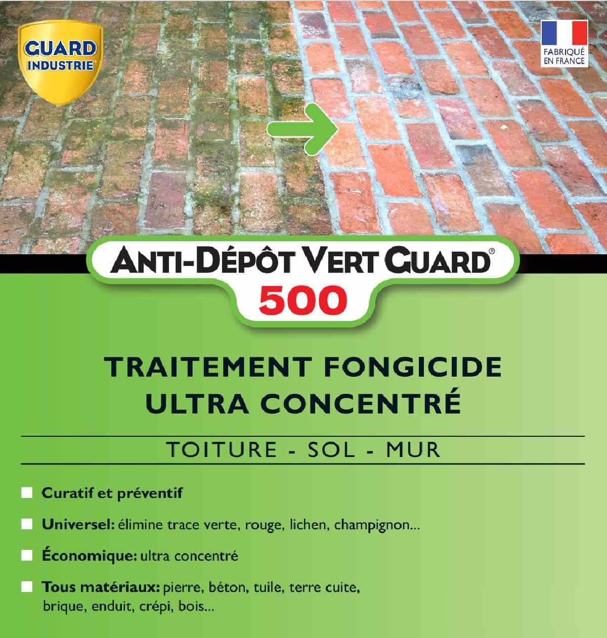 Anti Dépôt Vert Guard 500 5L Destruction totale des dépôts verts sur les toits terrasses façades... jusqu'à 600m². - Image 2