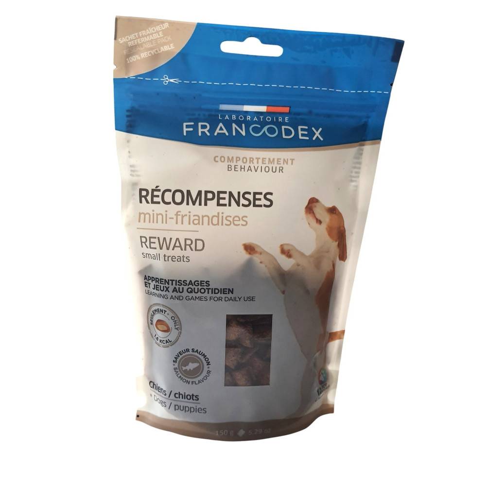 Francodex - Mini friandises récompenses saveur saumon 150 g pour chiens et chiots - Image 1