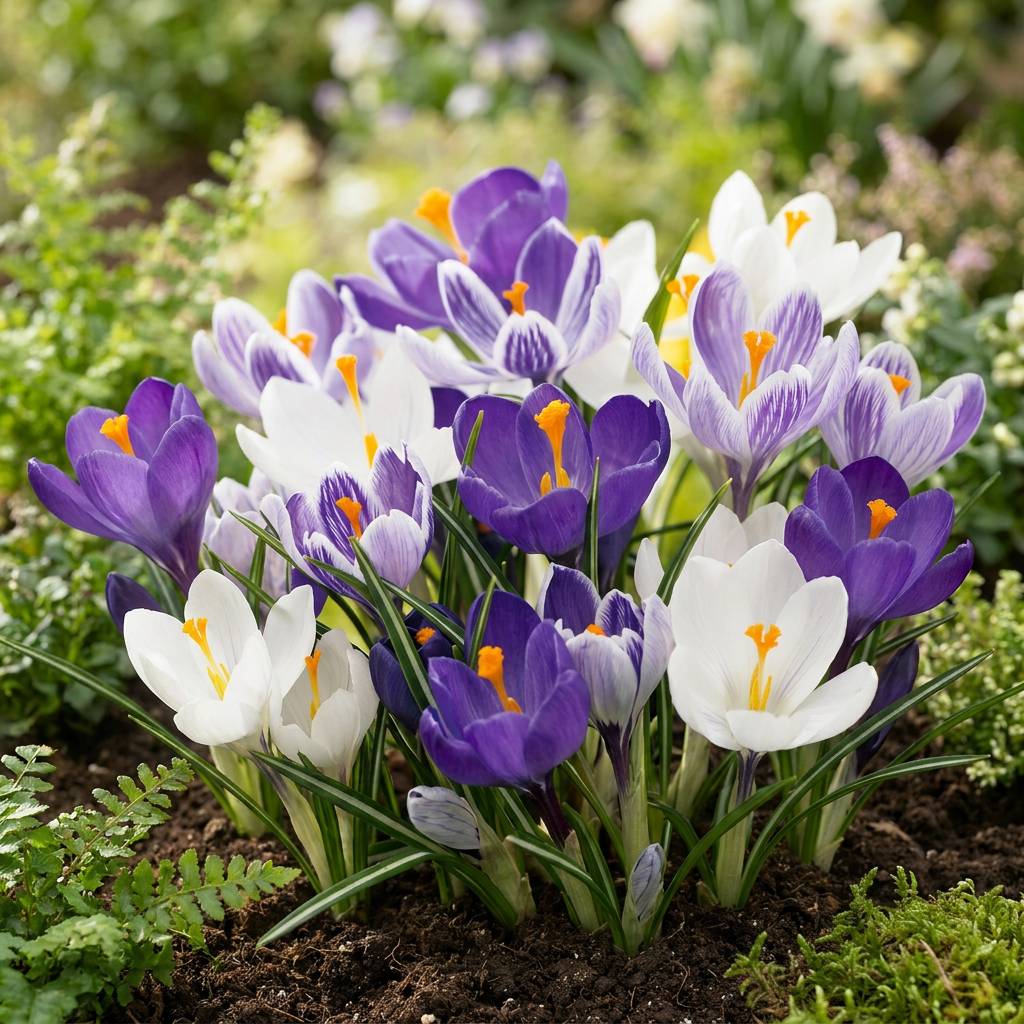 La Green Touch - Crocus bleu et blanc - 30 bulbes - calibre 7/8 - Image 2