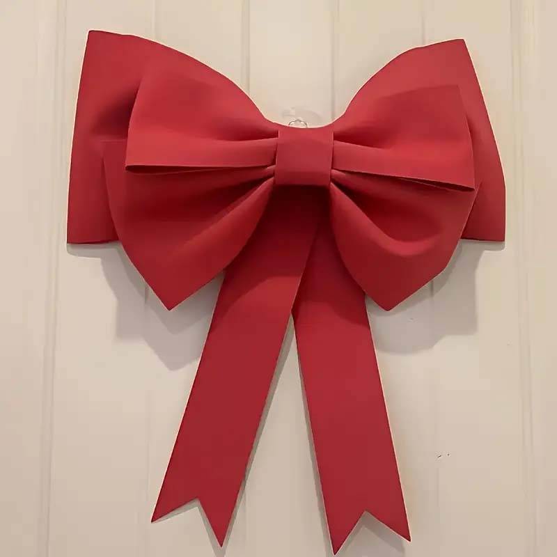 4 pcs Grandes Décorations Nœud Rouge XXL en EVA léger et durable – Déco élégante pour Noël, Mariage, Saint-Valentin, Nouvel An, Maison ou Cadeau - Image 3