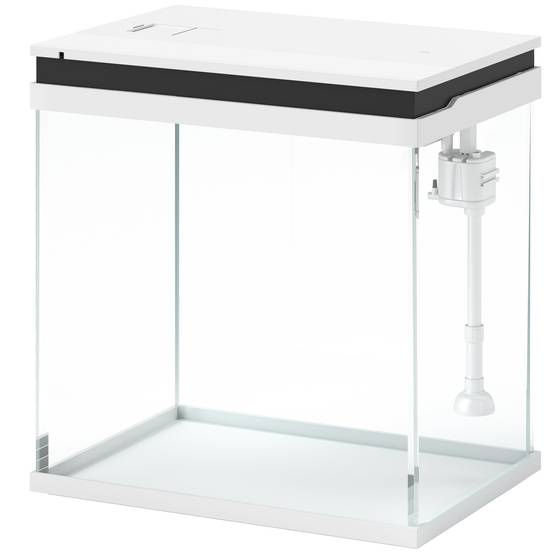 Aquarium complet verre tropical 14L pompe filtration éclairage LED 30x20x33cm blanc - ComfortXL Outdoor Living - Image 2