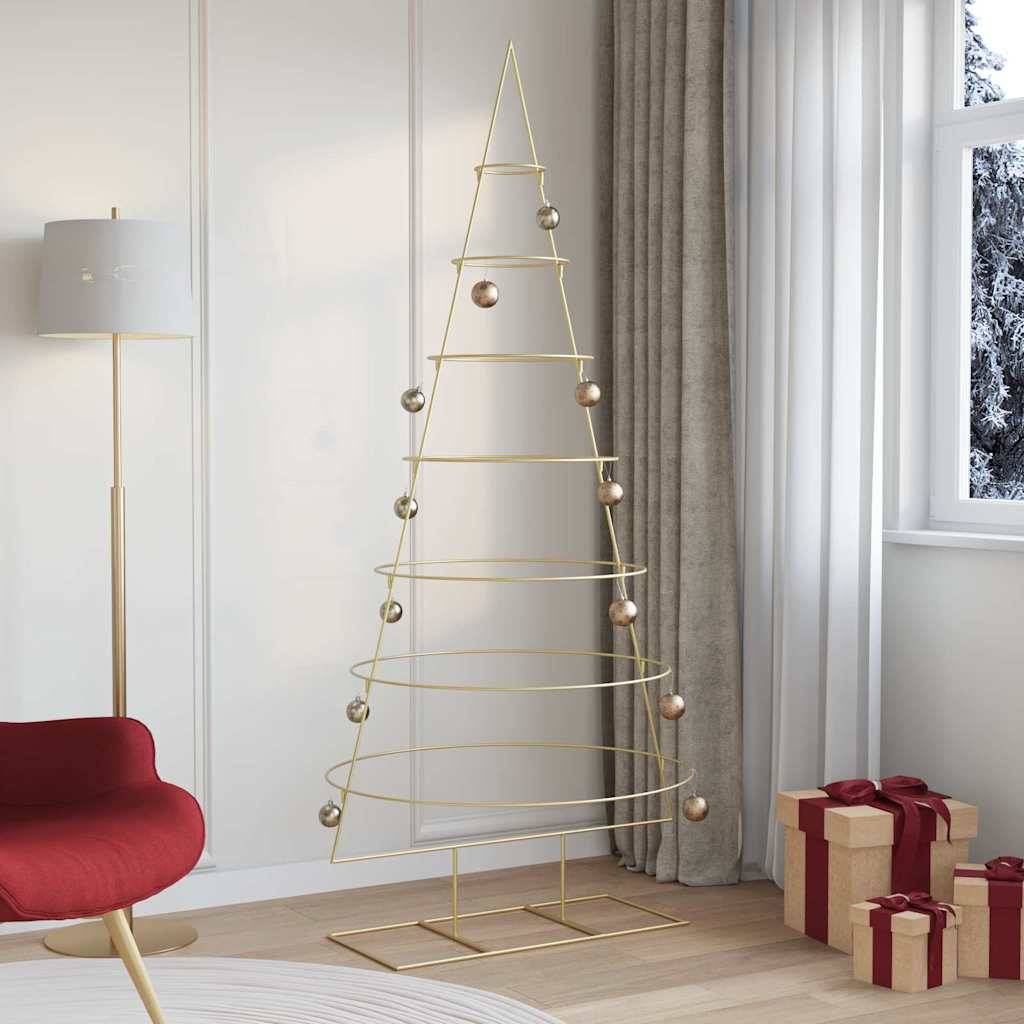 Sapin de Noël | Arbre de Noël en métal Doré 209 cm Acier peint par poudre Maison Chic - Image 2