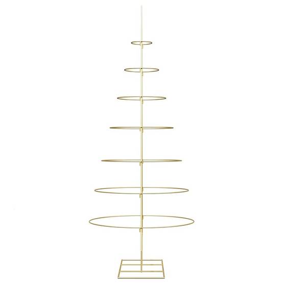 Sapin de Noël | Arbre de Noël en métal Doré 209 cm Acier peint par poudre Maison Chic - Image 6