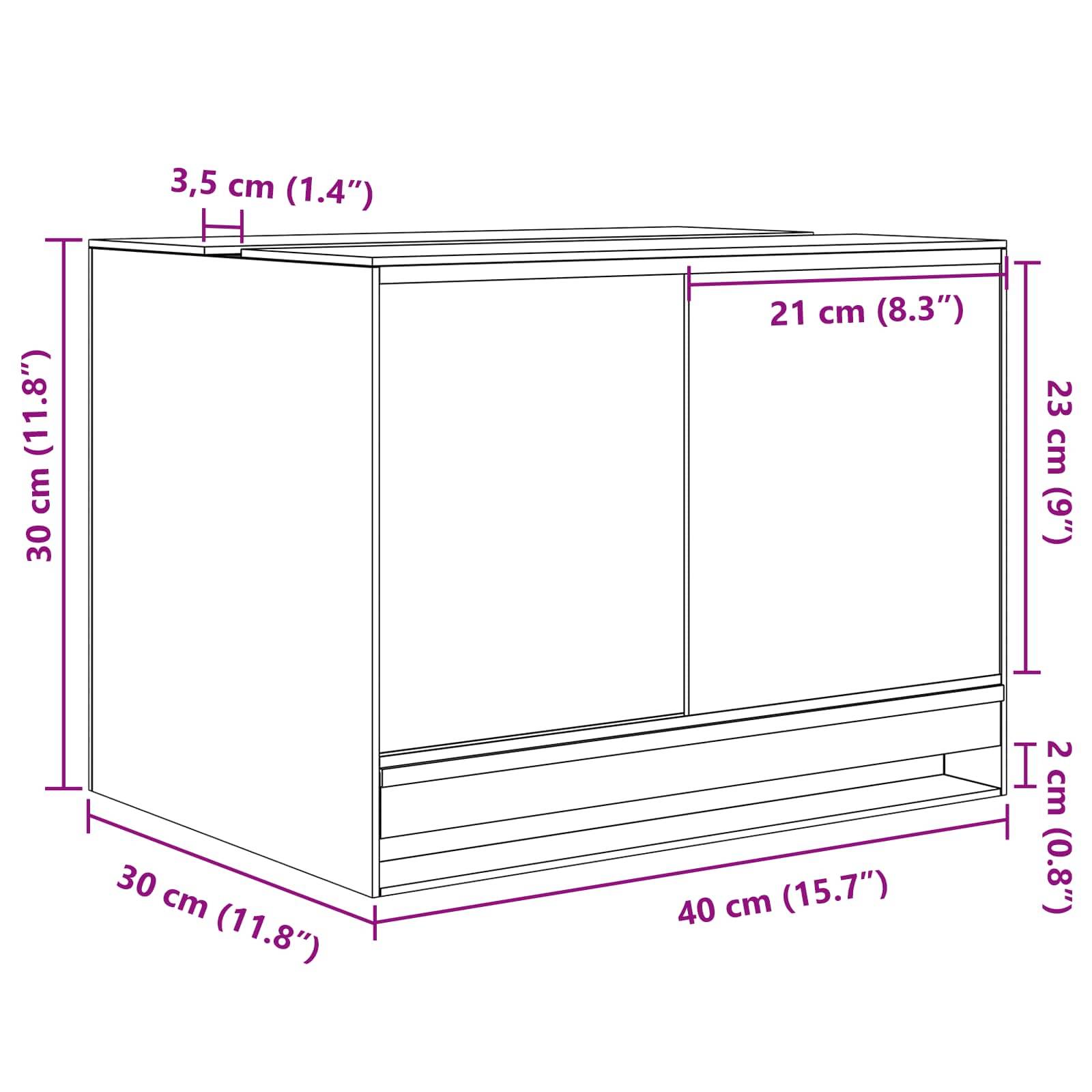 Vidaxl - Terrarium avec stockage Transparent 40 x 30 x 30 cm Verre vidaXL 42020389 - Image 3