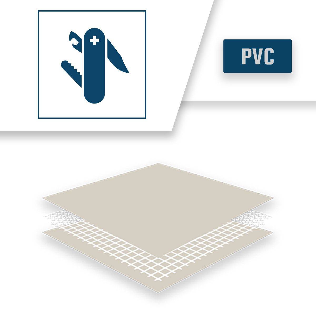 Bâche PVC 2x3 m Ivoire - Garantie 10 ans - XP640MU - Bâche de protection étanche - Résistance Anti-UV - Made in France TECPLAST - Image 4