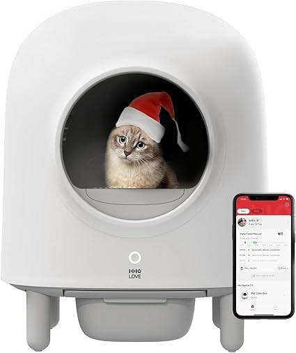 Hholove - Litière connectée pour chat, sans odeur HHOLOVE – autonettoyante, capteurs radar, sac 56 L, Wi-Fi app – HHOLOVE - Image 1
