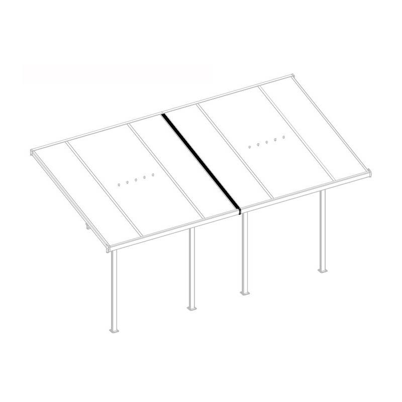 X-Metal - Kit de connexion pergola adossée blanc 160x6x11 cm X-Metal