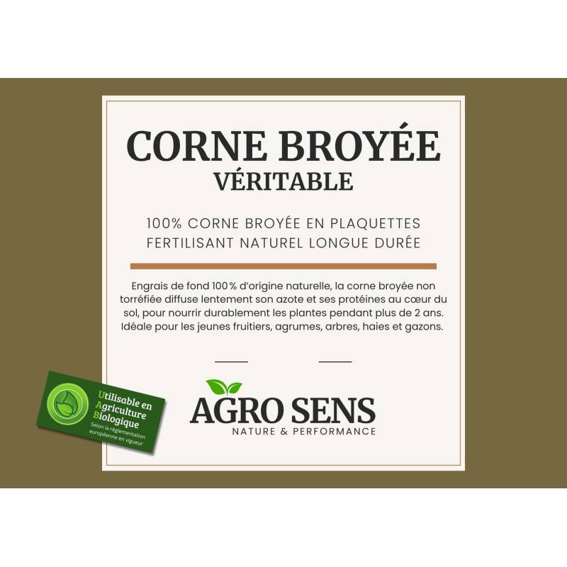 Corne broyée - engrais azoté longue durée - Seau 800 gr - Image 3