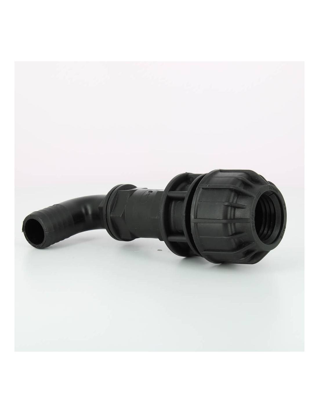 Raccord coudé cannelé 25 mm - kit couplage cuve - Image 3