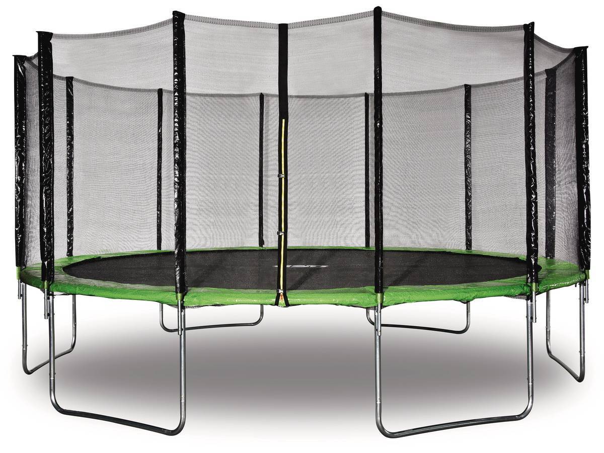 Trampoline " Yoopi " - ø 4.90 M - Vert -habitat Et Jardin