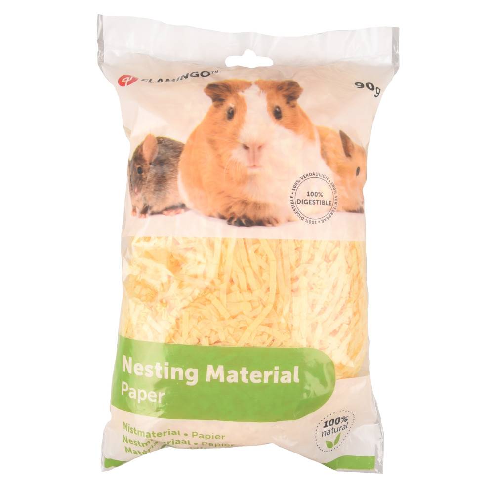 Lit douillet fibre papier sachet de 90 gr couleur aléatoire pour rongeurs - Image 1