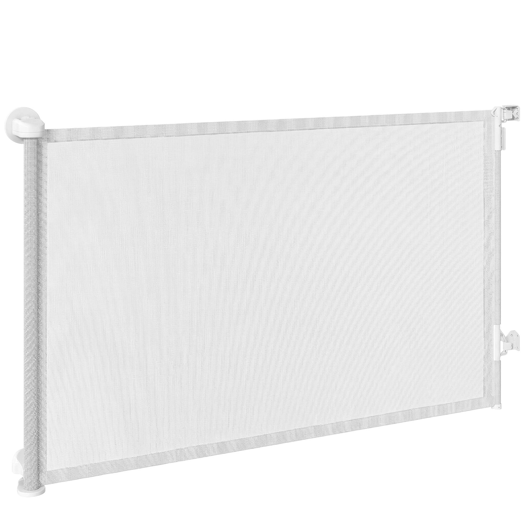 Sans Marque - Barrière extensible 0-140 cm pour animaux, usage à une main, pour escaliers et portes, blanc - Image 2